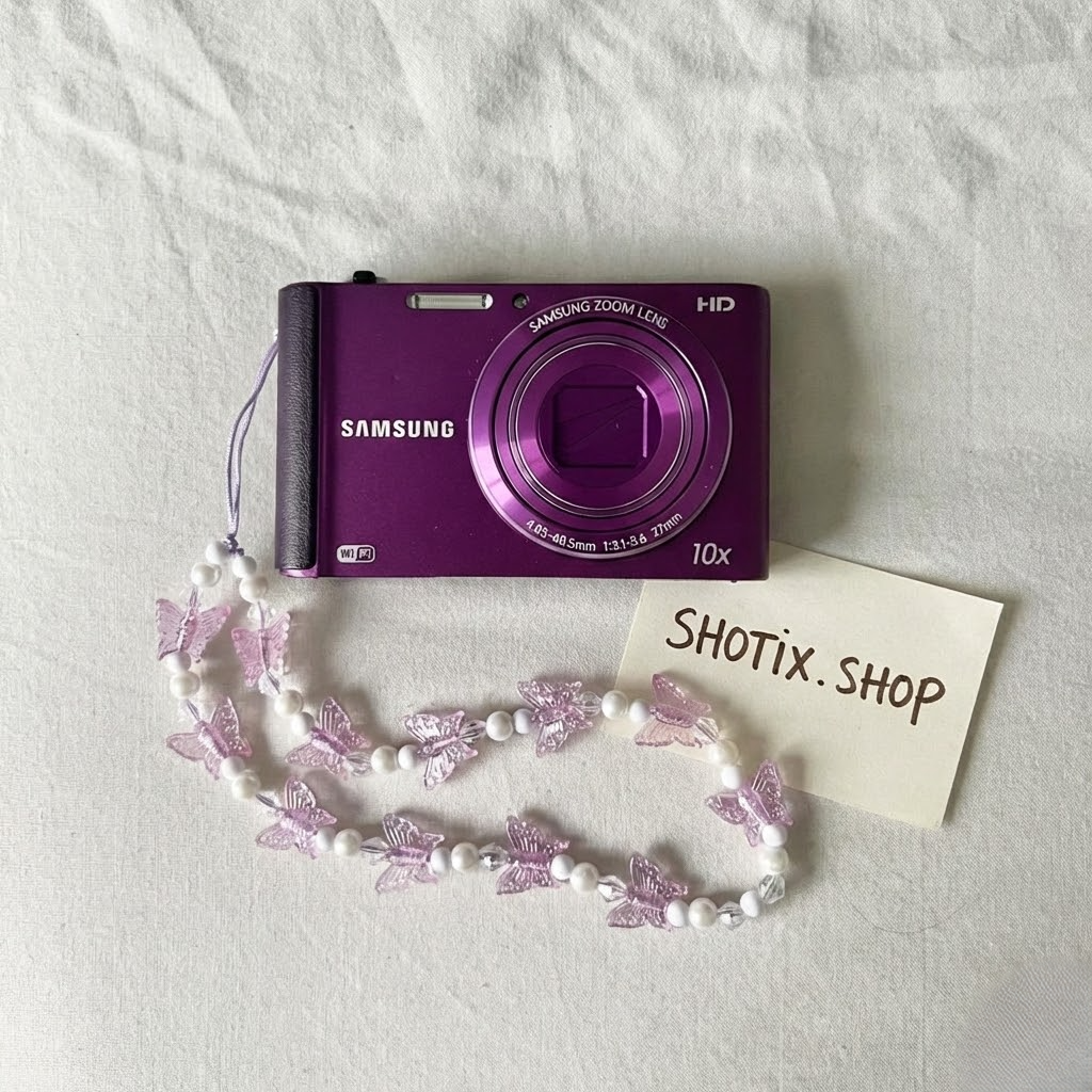 Used Vintage Samsung ST200F 16.1MP Purple Digital Camera — Tested & Ready! 📸