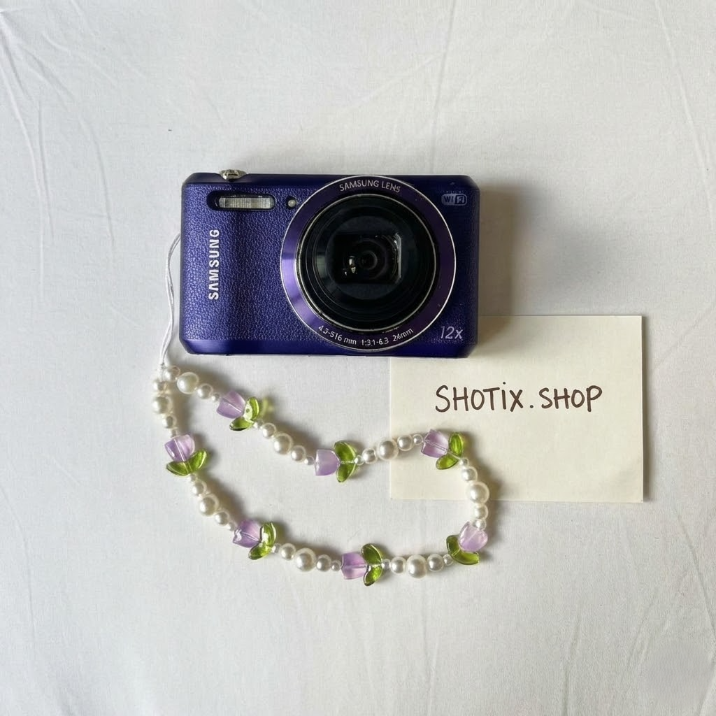 Used Vintage Samsung WB35F 16.2MP Purple Digital Camera — Tested & Ready! 📸