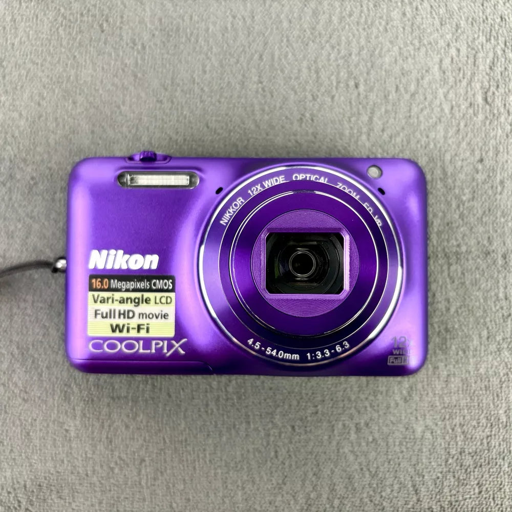 🍇 ₊˚💜 Nikon COOLPIX S6600 Digital Camera (Rare Purple) 16.0MP with 12x Zoom - Complete Set 🍥 🎀📷