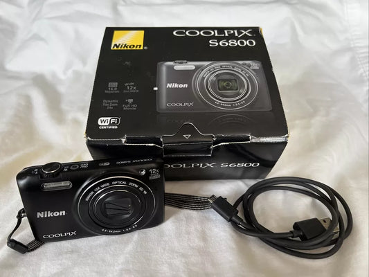 Used 🍇₊˚💜 Nikon Coolpix S6800 16.0MP Compact Digital Camera with 12x Optical Zoom 🍥🎀📷
