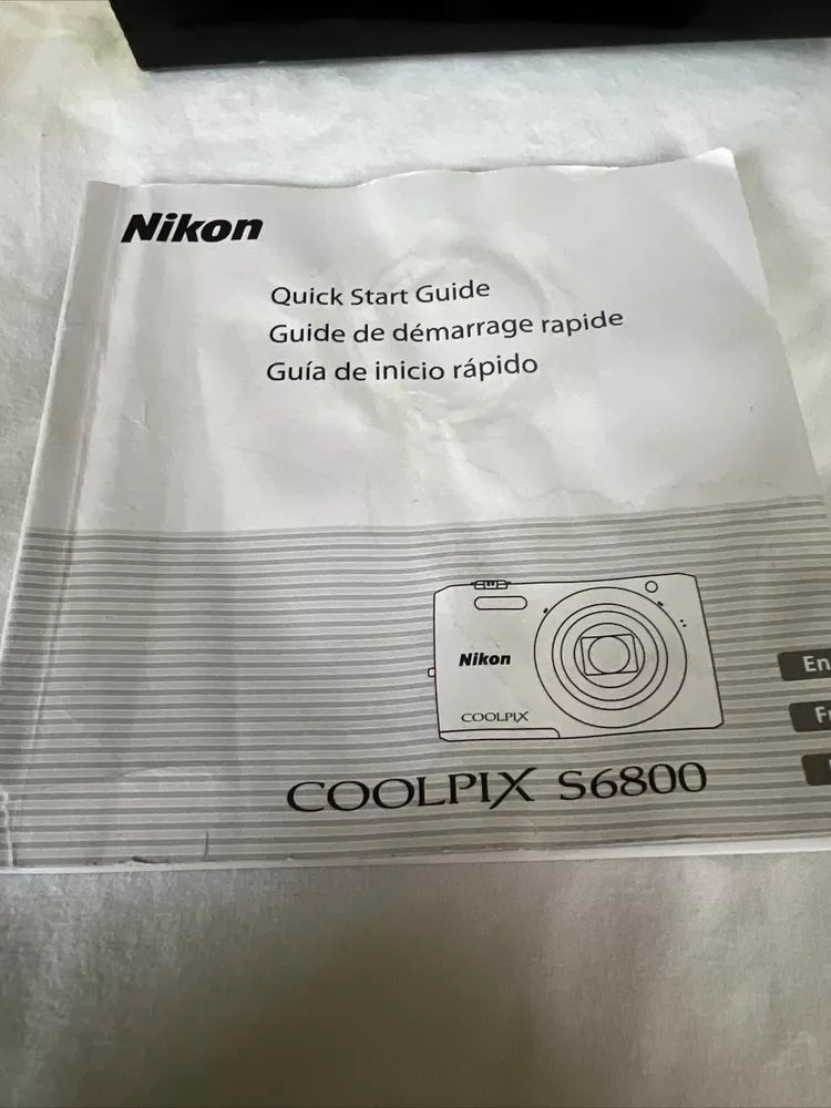 Used 🍇₊˚💜 Nikon Coolpix S6800 16.0MP Compact Digital Camera with 12x Optical Zoom 🍥🎀📷