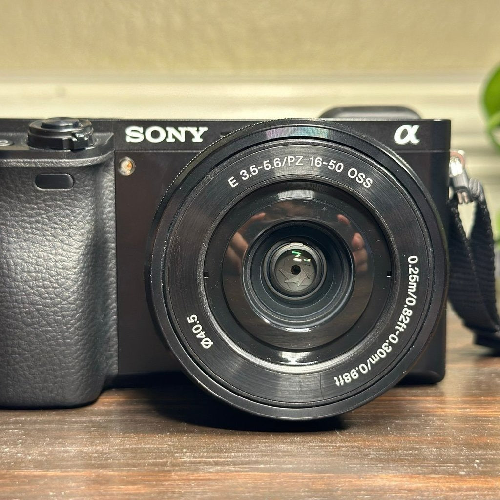 🍇 ₊˚💜 Sony Alpha a6000 E-Mount Camera Kit Bundle 🍥 🎀📷