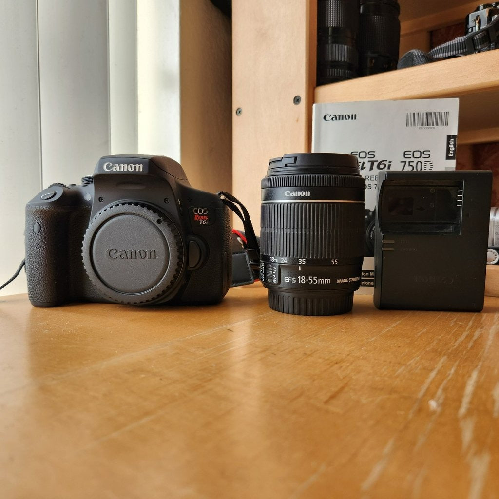 🍇 ₊˚💜 Canon EOS Rebel T6i / 750D Digital Camera with EF-S 18-55mm IS Lens 🍥 🎀📷
