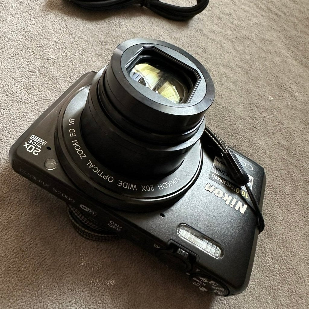 🍇 ₊˚💜 Nikon COOLPIX S7000 16 MP Compact Digital Camera (Black) 🍥 🎀📷