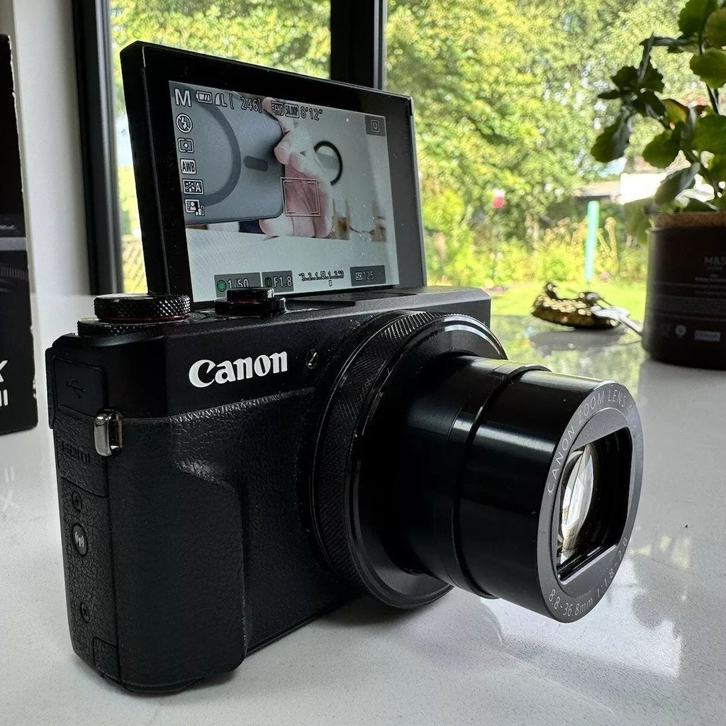 Used 🍇₊˚💜 Canon PowerShot G7X Mark II Digital Camera (Black) 🍥🎀📷