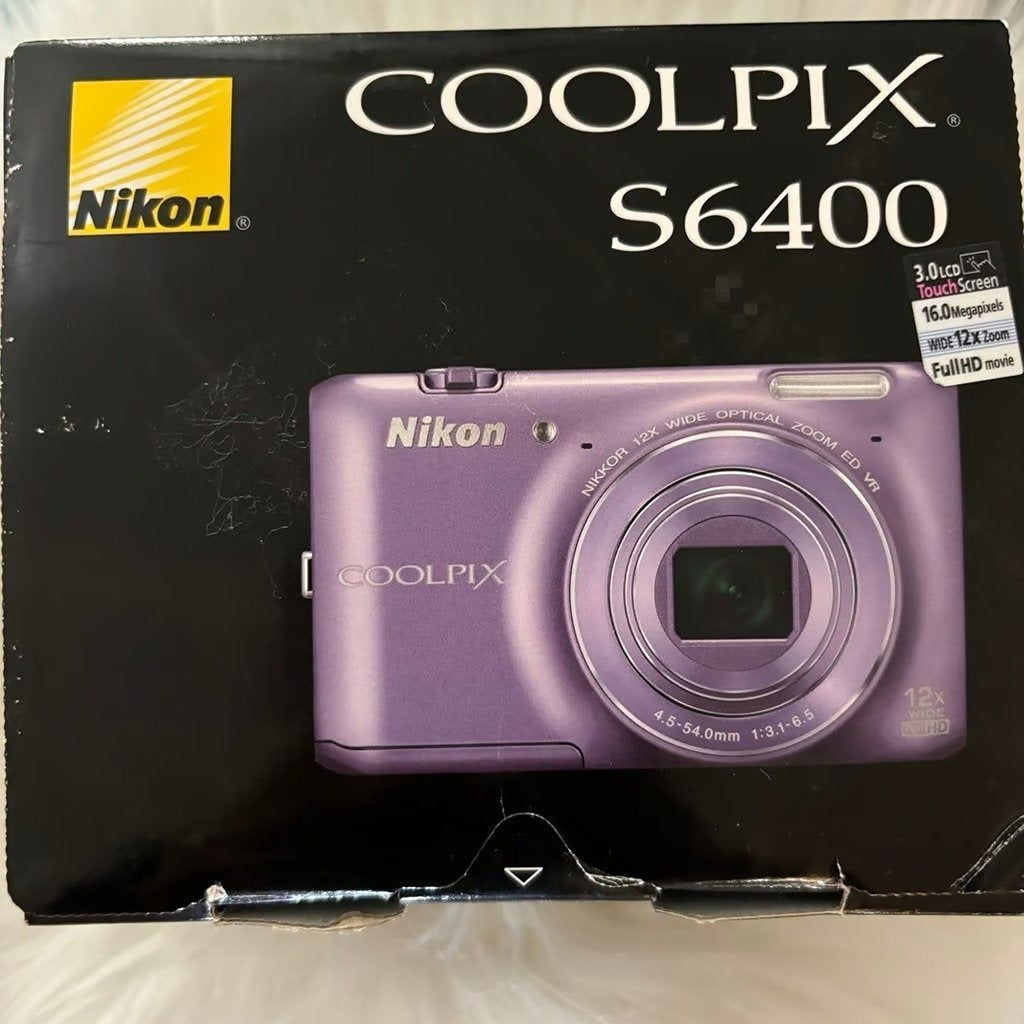 🍇 ₊˚💜 Nikon Coolpix S6400 Digital Camera (RARE Purple, Touchscreen) 🍥 🎀📷