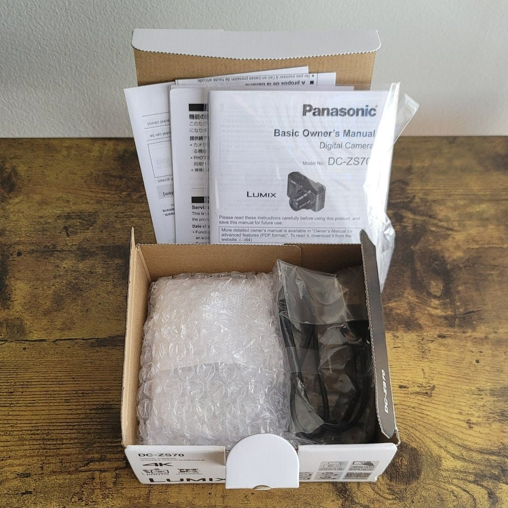 🍇 🎀 Panasonic LUMIX DC-ZS70 20.3 Megapixel Digital Camera (Complete Open Box) 📷