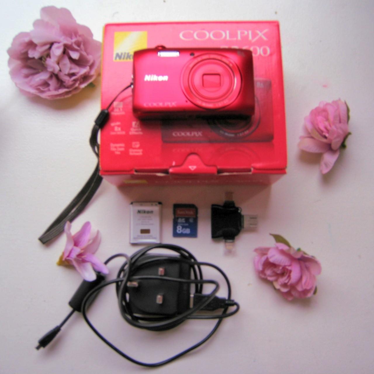 Used Red Nikon Coolpix S3600 Digital Camera